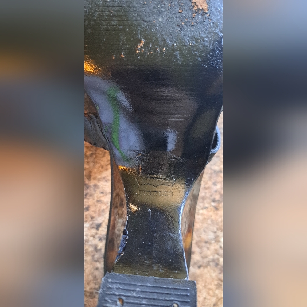 Ladies Stuart Weitzman Block Heel Shoe Strappy Br… - image 8